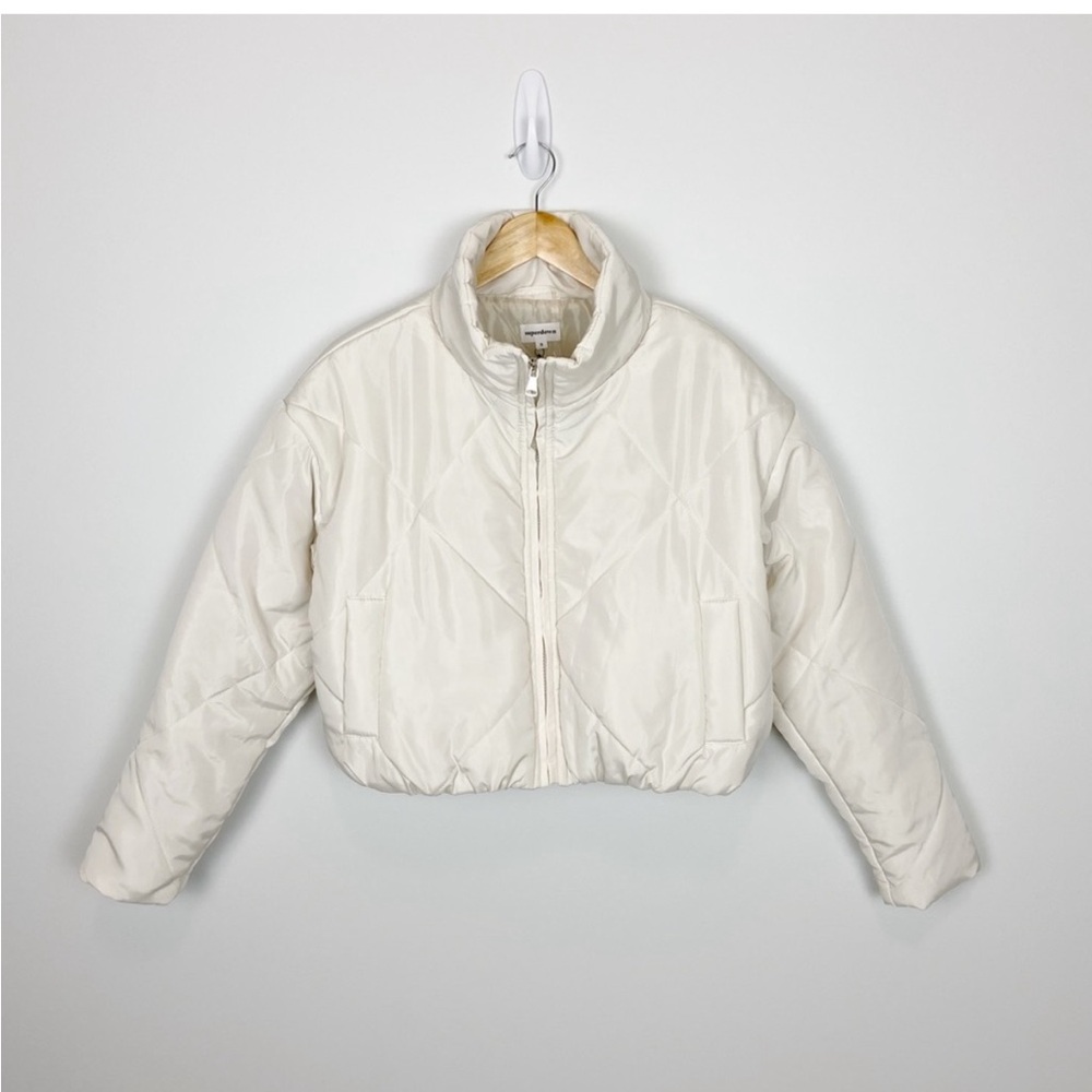 Superdown Rania Cropped Jacket in Bone
